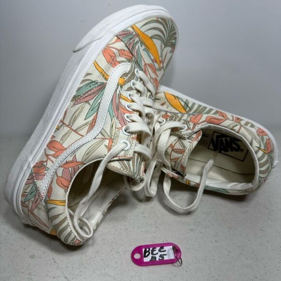 Shoes - VANS Old Skool Low Authentic California Floral, Hawaiian (Beige) Womens 8 Shoes